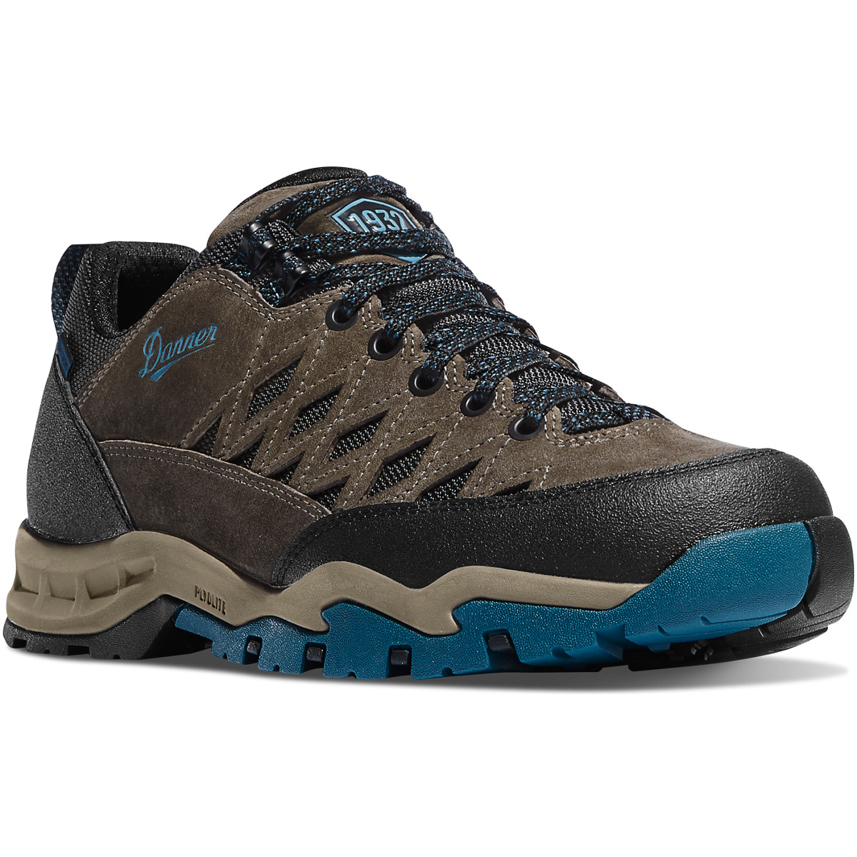 Danner Mens TrailTrek Light Hiking Shoes Black/Grey - BTI038527